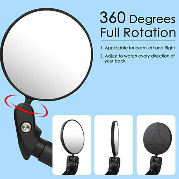 MTB Mountain Bike Rearview Mirror Bicycle Handlebar Convex Rear View Mirror AU