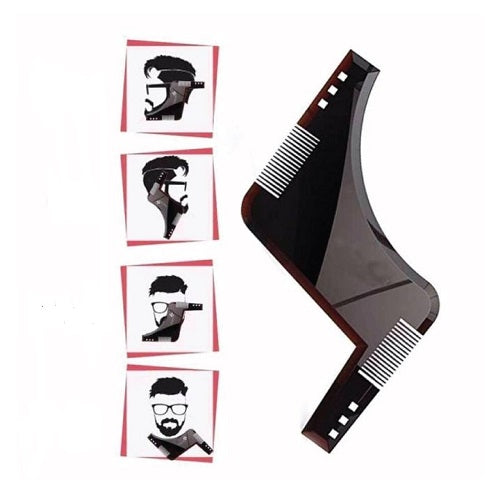2020 Beard Styling Shaping Template Comb Tool Symmetry Trimming Shaper Stencil - Lets Party