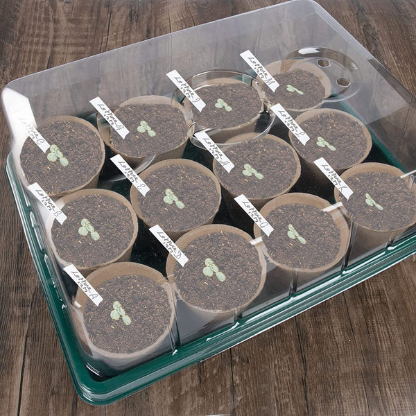 100X Biodegradable Seedling Pots Seed Garden Pots Cardboard Nursery Plant Labels