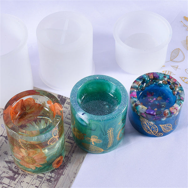 3PCS DIY Silicone Tea Light Candle Holder Mold Resin Making Epoxy Mould Casting