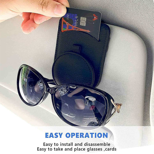 Car Vehicle Accessory Sun Visor Sunglasses Eye Glasses Card Pen Holder Stor Clip