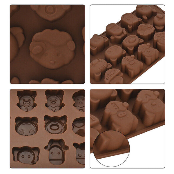 Love Animal Silicone Cake Mold Jelly Cookies Chocolate Baking Mould Ice Cubes AU