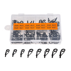 UP 400 Fishing Rod Guide Set Tackle Tips Repair Kits Ring 8 Size Stainless Steel