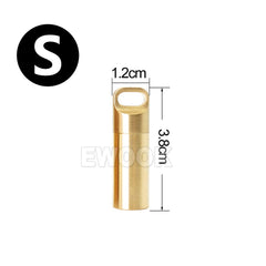 Waterproof Pill Box Case Bottle Brass Container Keyring Medicine Capsule Holder