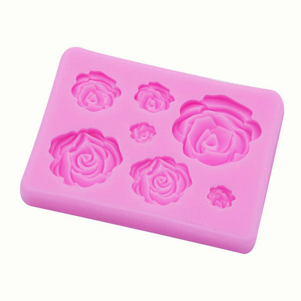 Rose Flower Silicone Mould Clay Soap Fondant Sugarcraft Mold Cake Decorating DIY