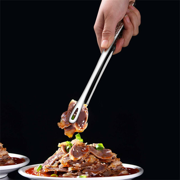 24/28cm Stainless Steel Kitchen Straight Grill Tweezers BBQ Food Tongs Tools AU