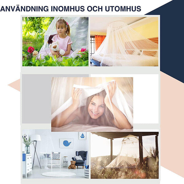 Large White Mosquito Net Canopy Double Queen King Bed Fly Insect Protect No Door