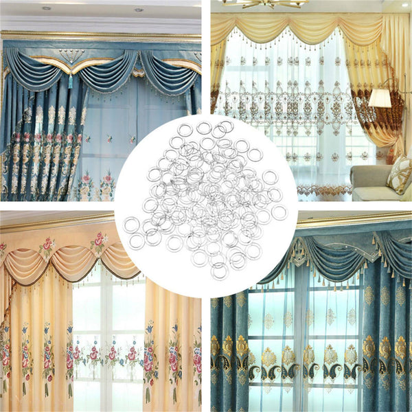 100-500X Curtain Rings Roman Rings Plastic Hanging Rings Curtain Accessories AU