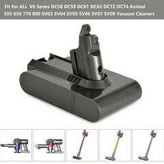 Replacement Battery for Dyson V6 - 21.6V Li-ion DC58 DC59 SV03