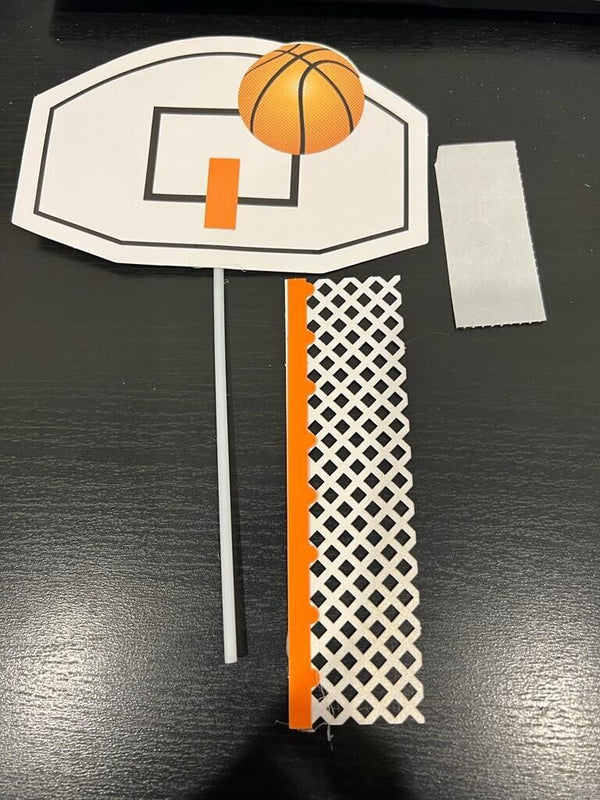 6PCS Basketball Cake Topper Happy Birthday Slam Dunk Basketball Cupcake TopperAU