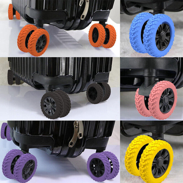 8PCS Silicone Wheel Protection Covers Luggage Extend Suitcase Wheels Lifespan