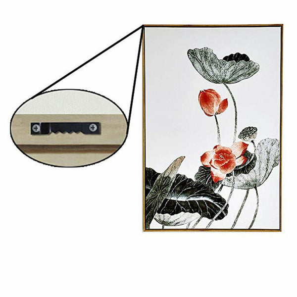 40PCS Sawtooth Picture Frame Hangers Oil Hanging Wall Hooks + Screws Black AUS
