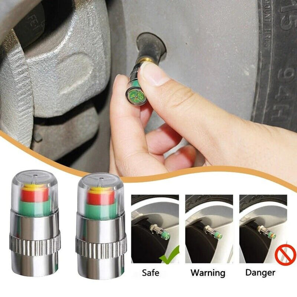 Car Tyre Tire Pressure Monitor Valve Air Cap Sensor Indicator Gauge Accessory