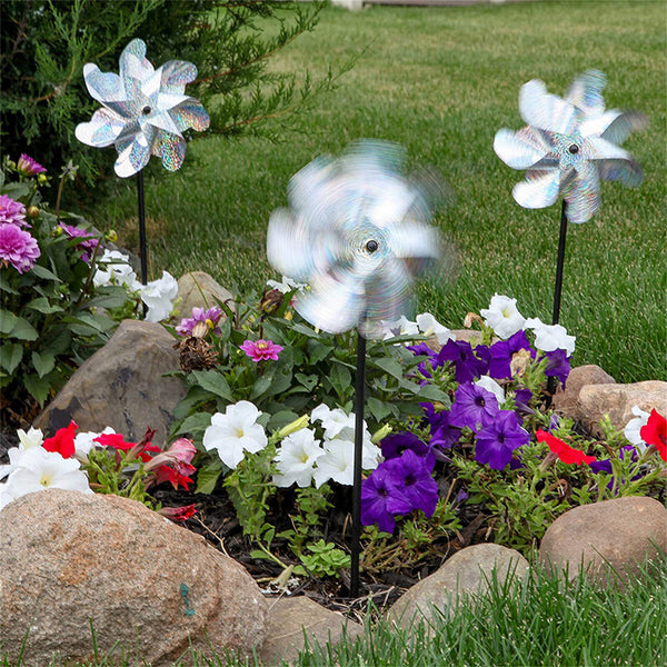 2X Anti-Birds Reflective Windmill for Garden Orchard Farm Scare Birds Away Tools