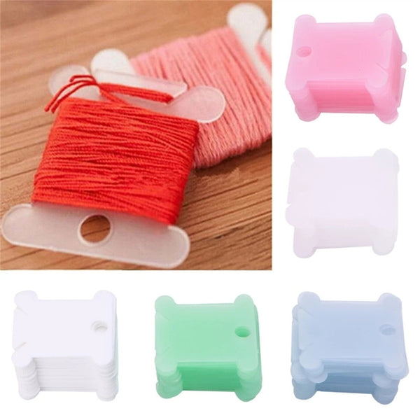 240pcs Cross Stitch Thread Winder Plastic Bobbins Embroidery Floss Craft Storage