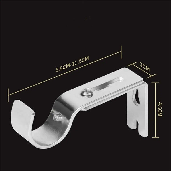 2 Set Curtain Rod Brackets Basics Adjustable Curtain Rod Tool Wall Bracket Hooks