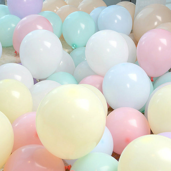 100PCS 12cm Macaron Balloons Pastel Candy Balloon Birthday Party Wedding AU