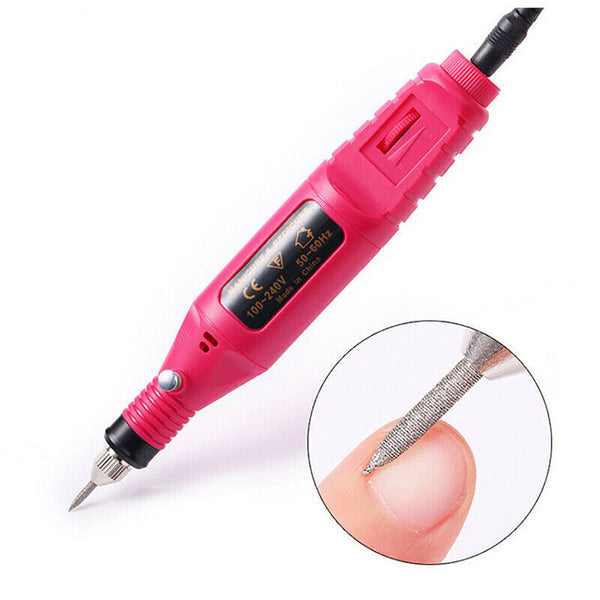 Electric Nail Drill File Tools Nail Machine Acrylic Art Manicure Pen Shaper Kit