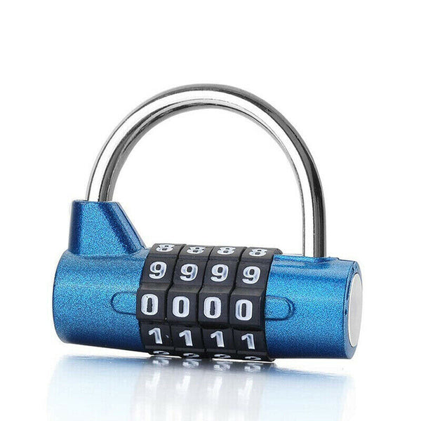 4 Digit Password Safety Lock Wide Shackle Combination Padlock New BB