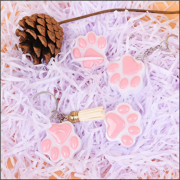 Silicone Keychain Jewelry Tag DIY Epoxy Mould Cat Paw Mold Resin Casting Mold