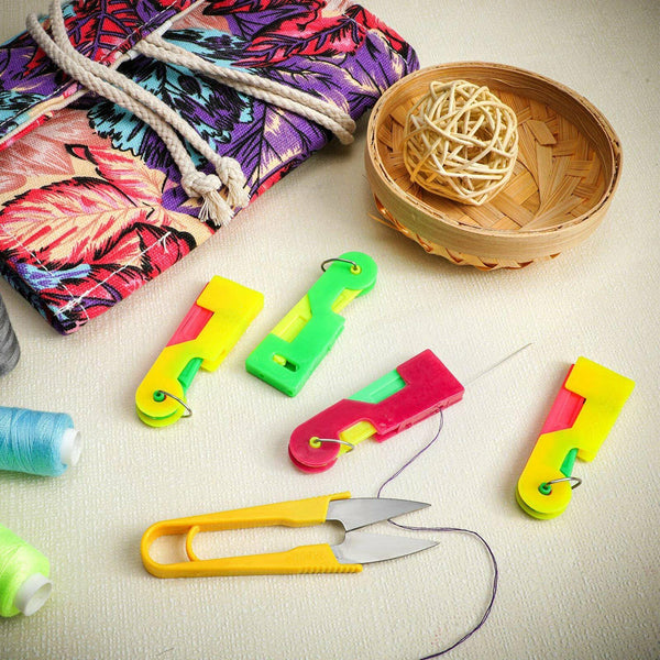 3 pcs Mini Fashion Automatic Needle Threader Sewing Threading Guide Device Tool