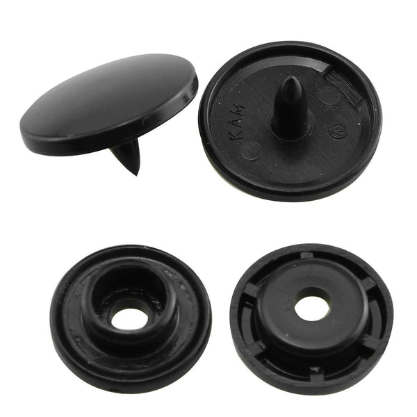 100 Set Size 20 T5 Black Plastic Resin Press Studs Snap Fasteners Poppers AU