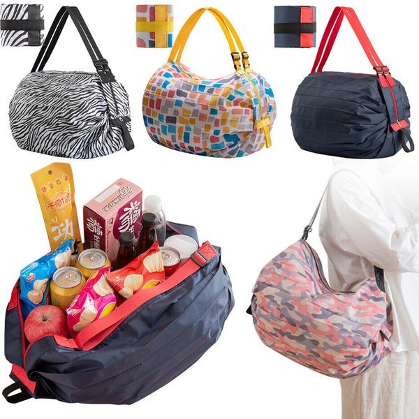 Foldable Reusable Portable Recycle Waterproof Grocery Shopping Carry Bag Handbag