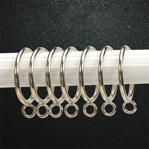 100Pcs Hinged Curtain Rings Hooks Multipurpose Clips Shower Curtain Open-up Ring - Lets Party