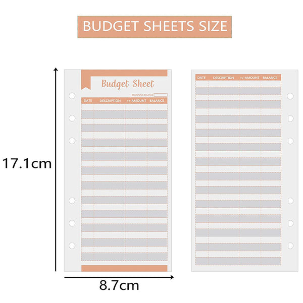 24 Pieces A6 Binder Budget Sheets Fit Budget Cash Envelope Binder Budget AU