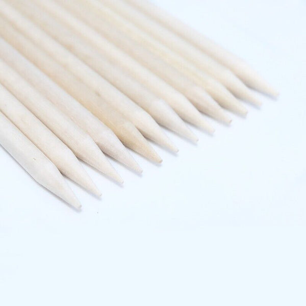 100PCS Nail Wooden Cuticle Pusher Remover Sticks Nail Art Manicure For Nail