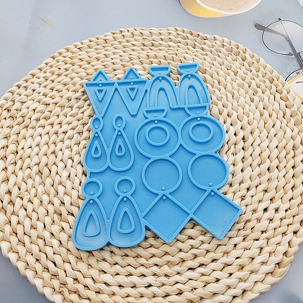Earrings Epoxy Resin Mold Ear Studs Dangle Casting Silicone Mould DIY Craft Tool