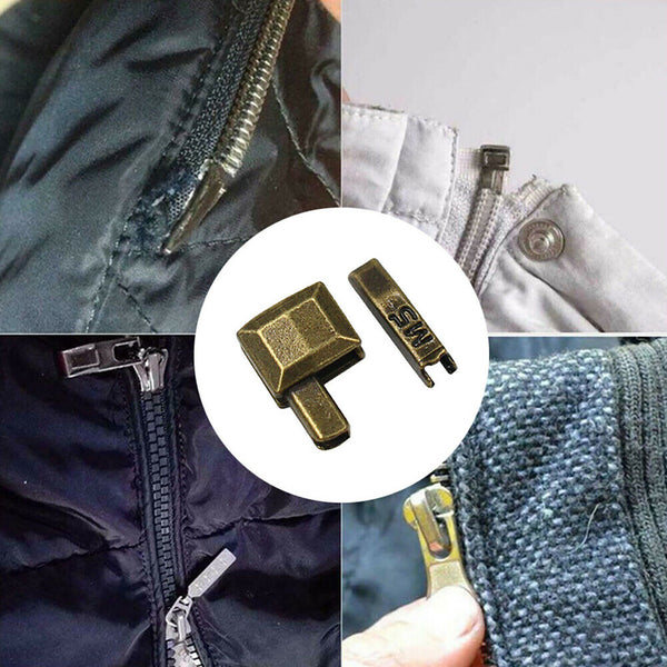 20X Metal Zipper Repair Stopper Open End Tailor Sewing Tool Zip Bottom Fix Kit