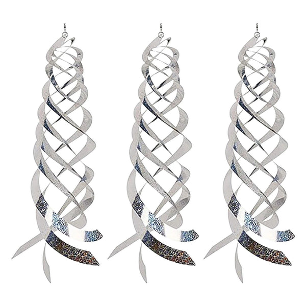3/6PCS Rotating Reflective Rod Bird Repeller Bird Spiral Reflectors Scare Tools