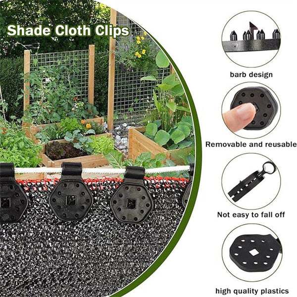 Shade Cloth Plastic Clips Round Plastic Black Clips for Sun Shade Net AU