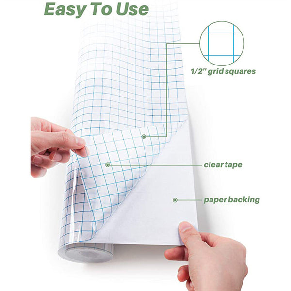 300mmx5m Vinyl Transfer Paper Tape Roll Cricut Adhesive Clear Alignment Grid AUS