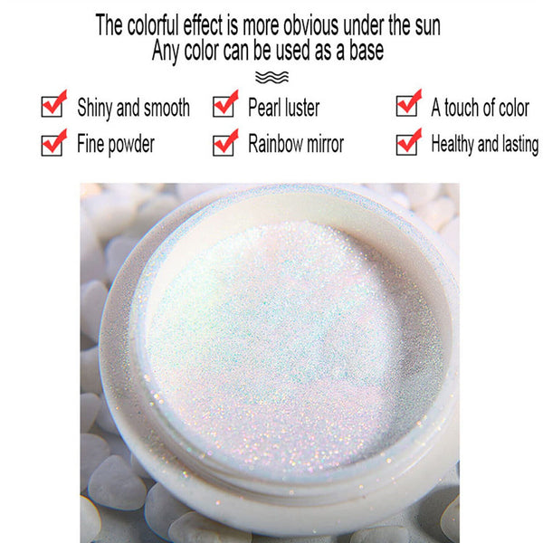 Mermaid Effect Chrome Pearl Shell Powder Glitter Dust Shimmer Pigment Nail ArtAU