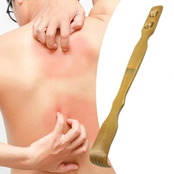 5PCS Long Reach Wooden Bamboo Scratch Back Scratcher Body Massage Itchy Relieve