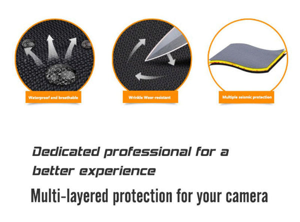 Large Waterproof DSLR SLR Camera Backpack Travel Bag for Nikon Canon Shackproof