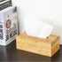 Tissue Box Paper Wooden Cover Holder Dispenser Storage Case Home Office Bamboo