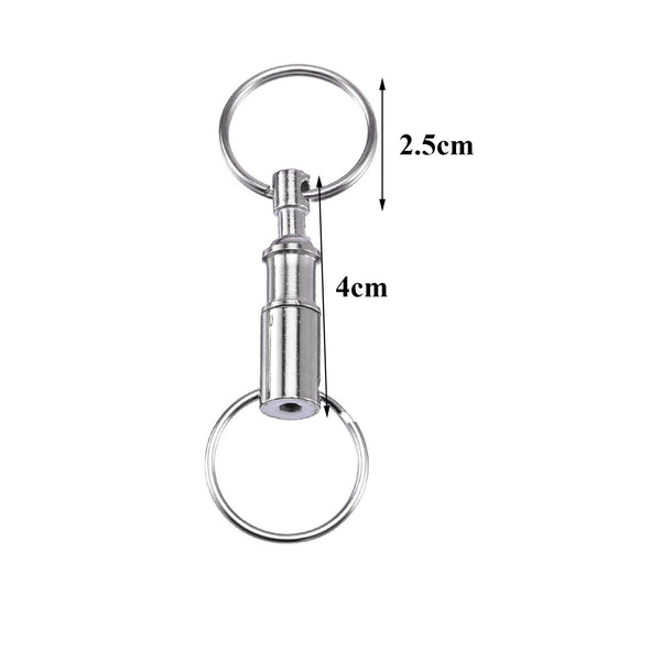 16PCS Detachable Quick Release Removable Keyring Keychain Key Ring Pull Apart AU