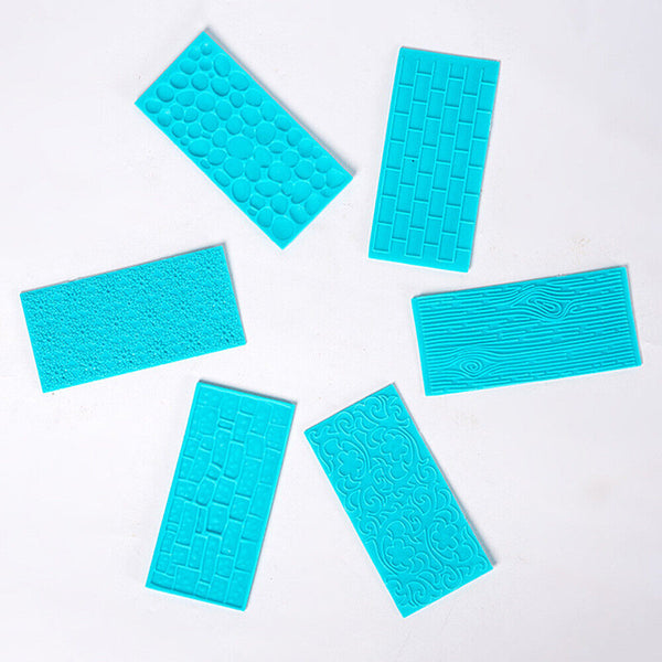 6PCS Polymer Clay Texture Embossing Tool Mold Stamp Pottery Sculpting Art Craft