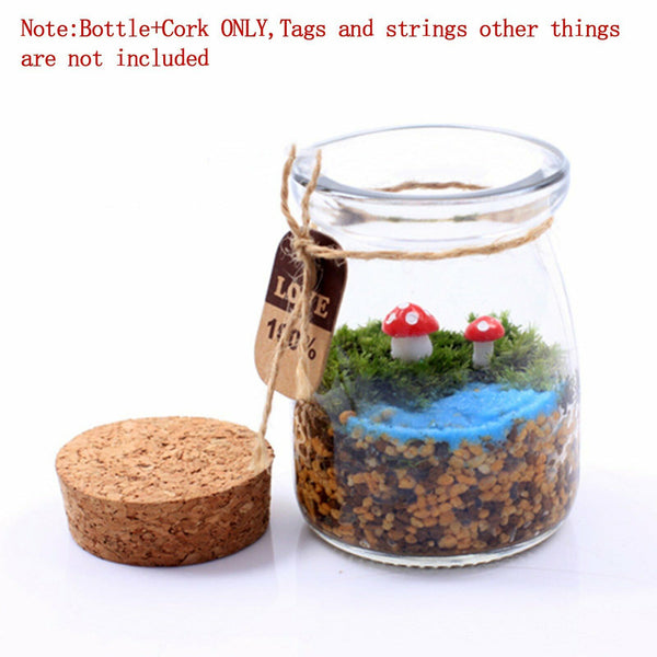 ❤️100ml GLASS BOTTLES CORK LID 100mL Wedding Party Favours Gift Spice Lolly Jars