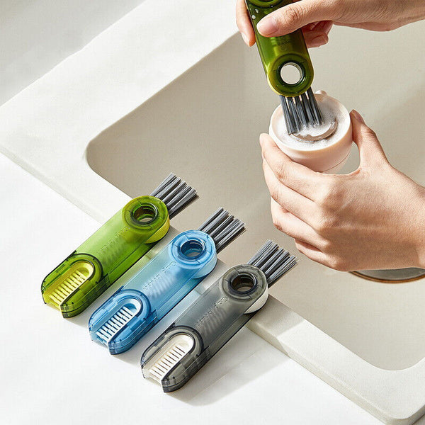 1/3pcs 3 in1 Tiny Bottle Cup Lid Detail Multi-Functional Crevice Cleaning Brush
