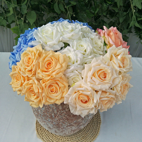 10pcs Simulation Artificial Rose Flower Silk Bouquet Wedding Party Home Decor AU