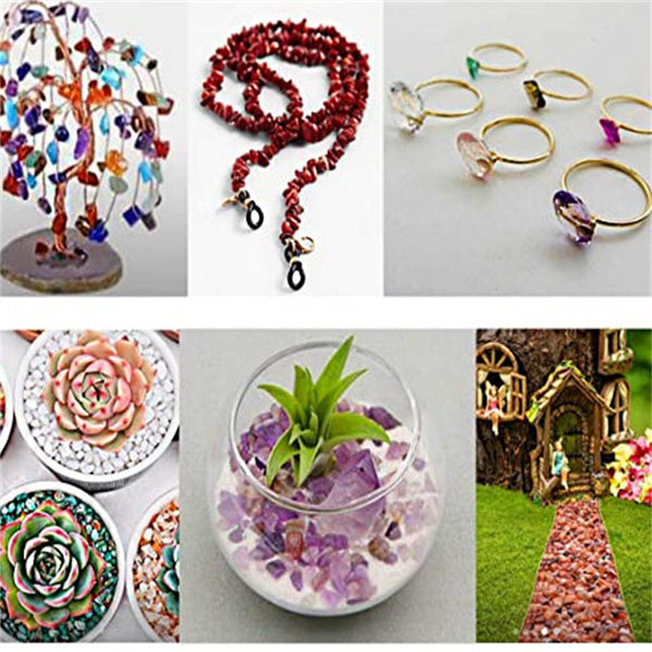 100G Natural Gemstone Tumbled Crystal Chips Chakra Wicca Jewelry Rose Quartz AU