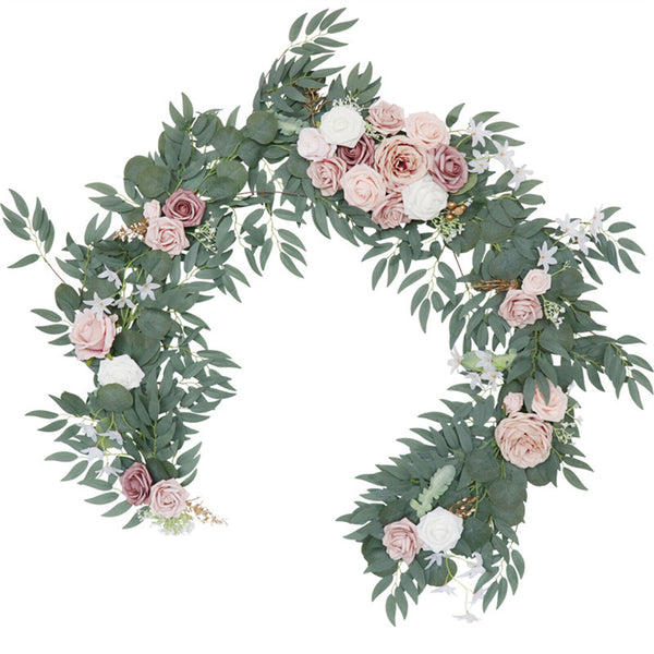 Artificial Flower Swag Arch Decor for Wedding Reception Backdrop Table Pink DIY