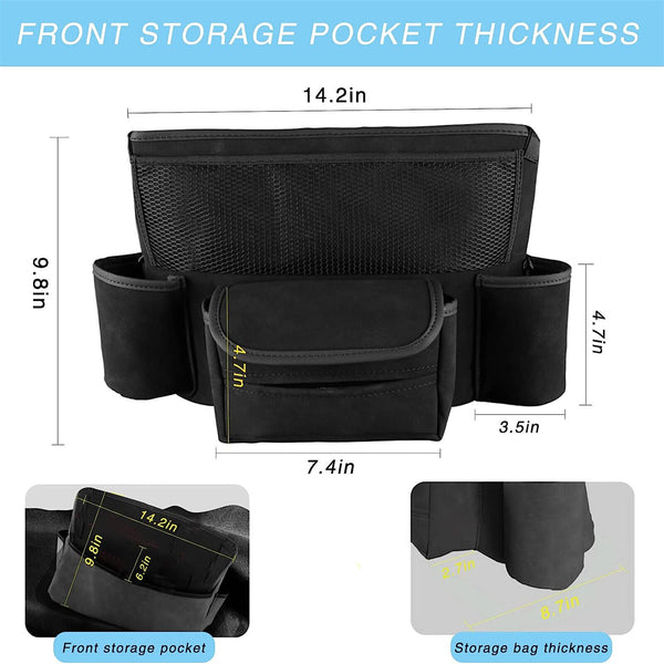 Car Net Pocket Handbag Storage Organiser Holder Between Seat PU Leather Bag AU