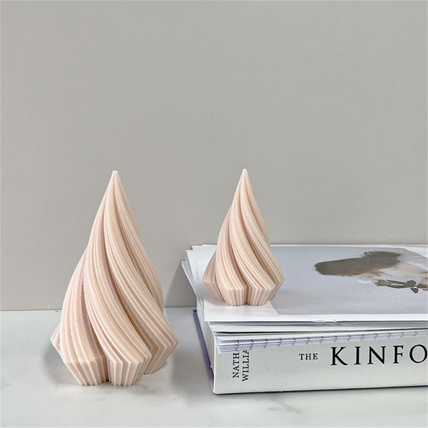 3D Silicone Candle Making Moulds DIY Art Cone Soap Wax Plaster Candles Mold New
