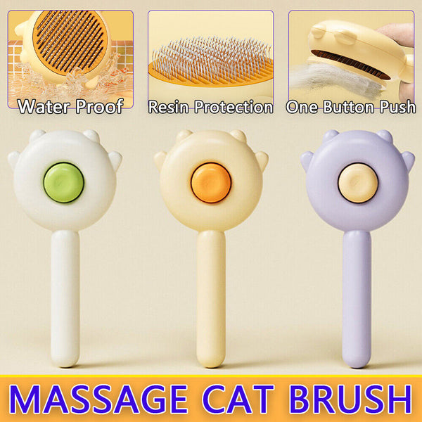 Pet Hair Cleaner Brush Needle Comb Self Cleaning Pet Grooming Comb for Cat