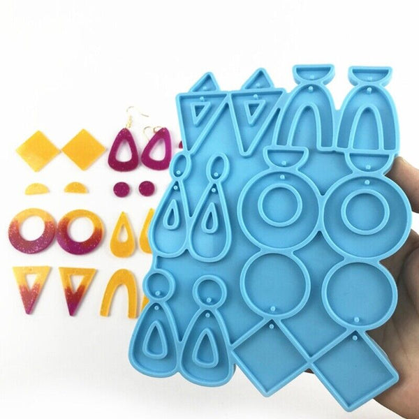 Earrings Epoxy Resin Mold Ear Studs Dangle Casting Silicone Mould DIY Craft Tool